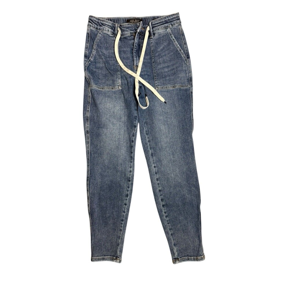 Judy Blue Jeans High Rise Straight Jogger Jeans Womens 15/32 Stretch Light Wash